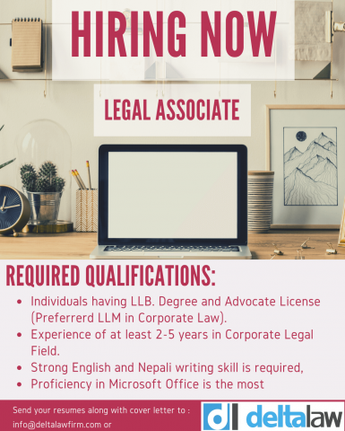 Vacancy for Legal Associate